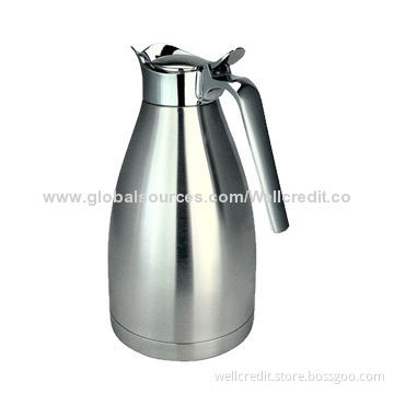 Double-wall stainless steel vacuum coffee pot, easy to use